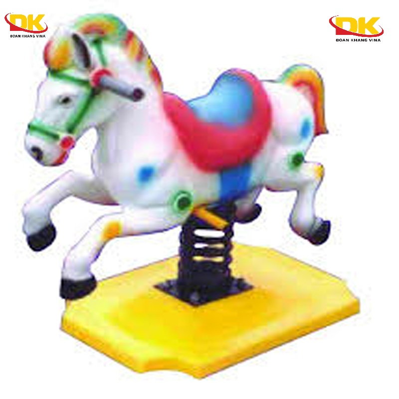 Thú nhún lò xo con ngựa nhựa composite DK 010-26